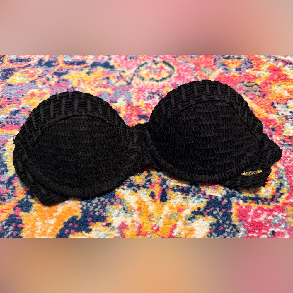 Roxy Black Textured Bra Intimates